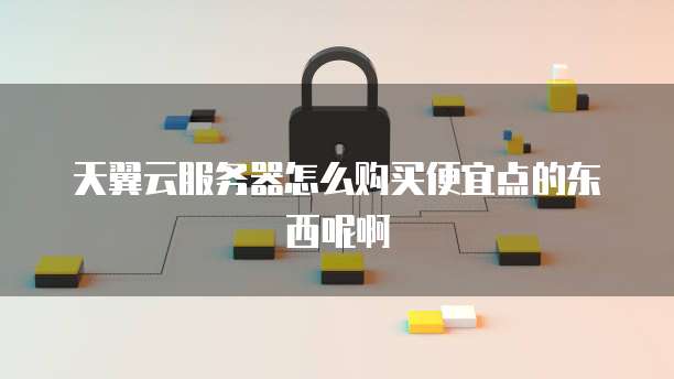 天翼云服务器怎么购买便宜点的东西呢啊
