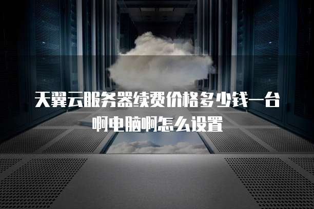 天翼云服务器续费价格多少钱一台啊电脑啊怎么设置