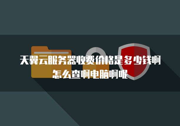 天翼云服务器收费价格是多少钱啊怎么查啊电脑啊呢