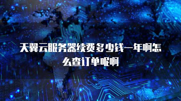 天翼云服务器续费多少钱一年啊怎么查订单呢啊