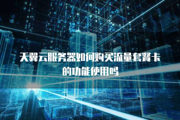 天翼云服务器如何购买流量套餐卡的功能使用吗