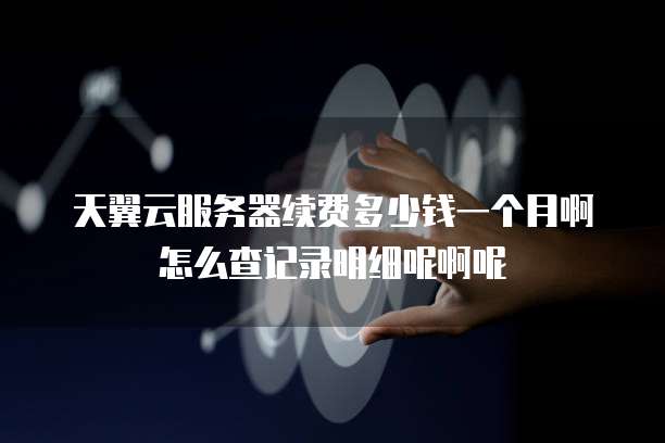 天翼云服务器续费多少钱一个月啊怎么查记录明细呢啊呢