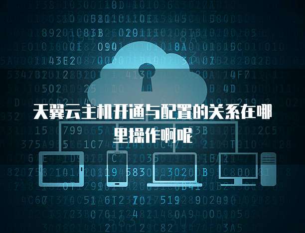 天翼云主机开通与配置的关系在哪里操作啊呢