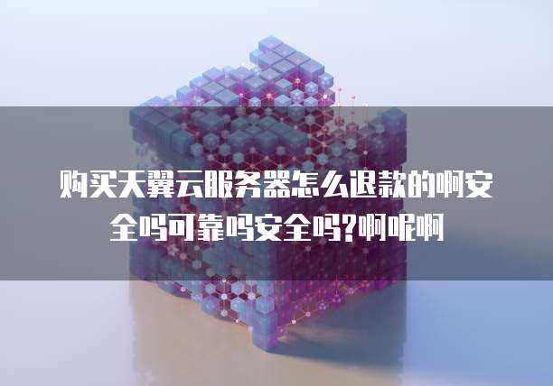 购买天翼云服务器怎么退款的啊安全吗可靠吗安全吗?啊呢啊