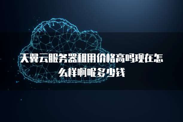 天翼云服务器租用价格高吗现在怎么样啊呢多少钱