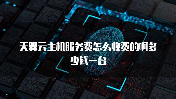 天翼云主机服务费怎么收费的啊多少钱一台