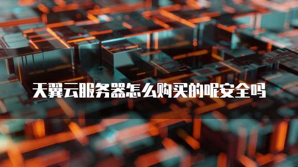 天翼云服务器怎么购买的呢安全吗