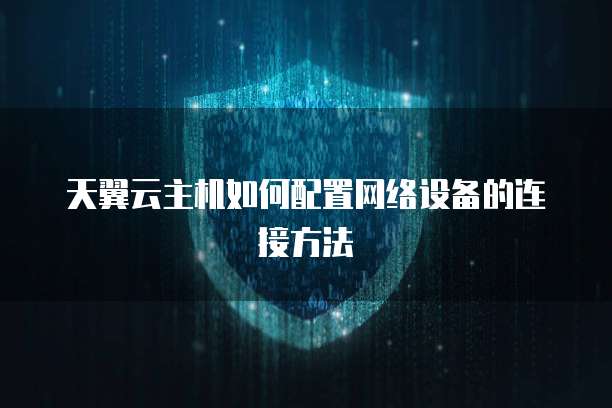 天翼云主机如何配置网络设备的连接方法