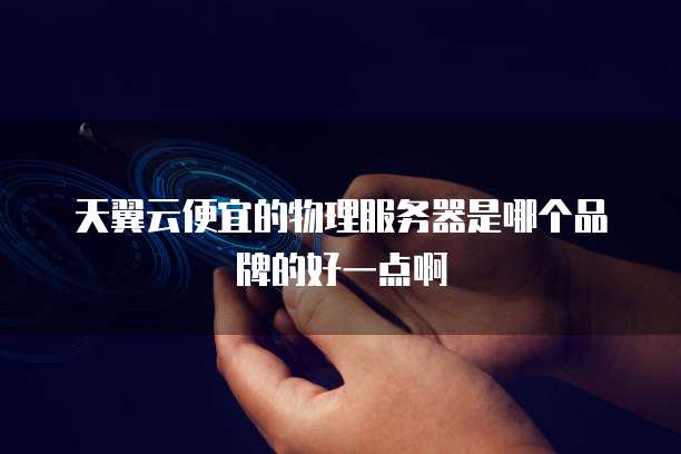 天翼云便宜的物理服务器是哪个品牌的好一点啊