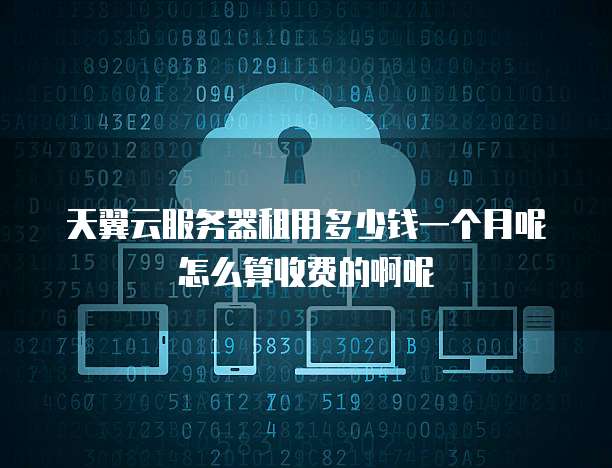天翼云服务器租用多少钱一个月呢怎么算收费的啊呢