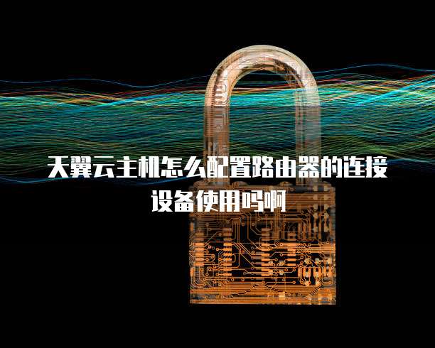 天翼云主机怎么配置路由器的连接设备使用吗啊