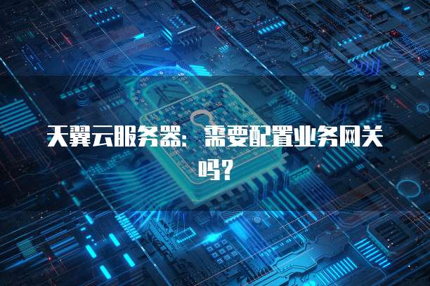 天翼云服务器:需要配置业务网关吗?