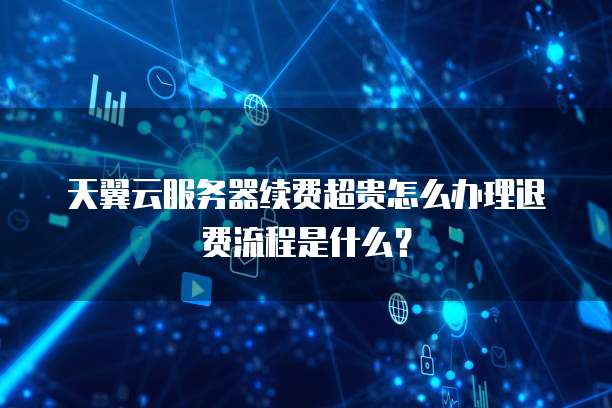 天翼云服务器续费超贵怎么办理退费流程是什么?