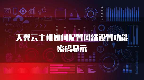 天翼云主机如何配置网络设置功能密码显示