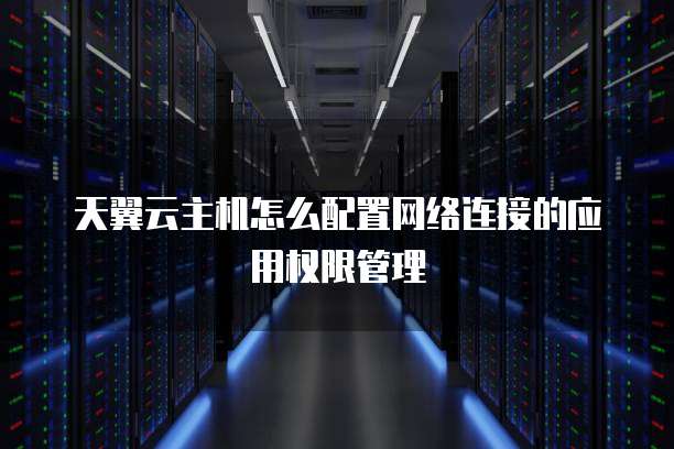 天翼云主机怎么配置网络连接的应用权限管理