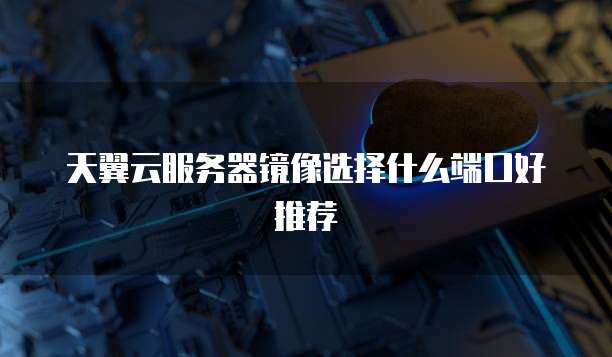 天翼云服务器镜像选择什么端口好推荐