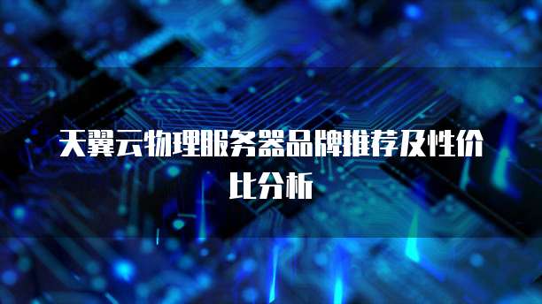 天翼云物理服务器品牌推荐及性价比分析