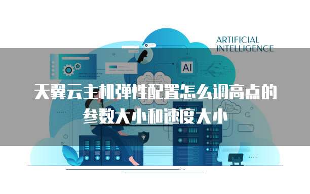 天翼云主机弹性配置怎么调高点的参数大小和速度大小