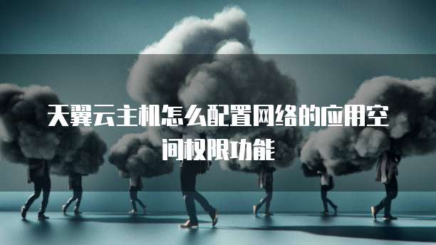 天翼云主机怎么配置网络的应用空间权限功能