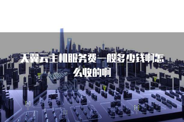 天翼云主机服务费一般多少钱啊怎么收的啊