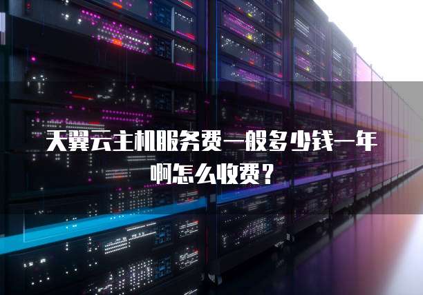 天翼云主机服务费一般多少钱一年啊怎么收费？