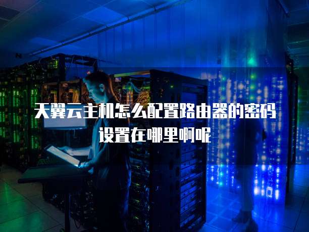 天翼云主机怎么配置路由器的密码设置在哪里啊呢