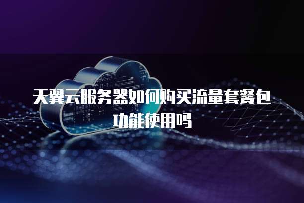 天翼云服务器如何购买流量套餐包功能使用吗