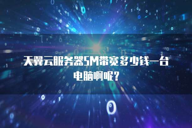 天翼云服务器5M带宽多少钱一台电脑啊呢?