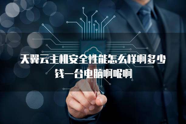 天翼云主机安全性能怎么样啊多少钱一台电脑啊呢啊