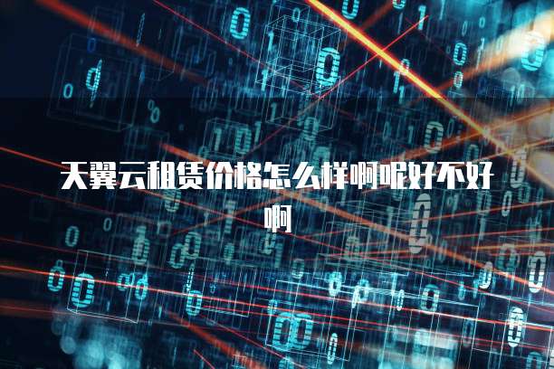 天翼云租赁价格怎么样啊呢好不好啊