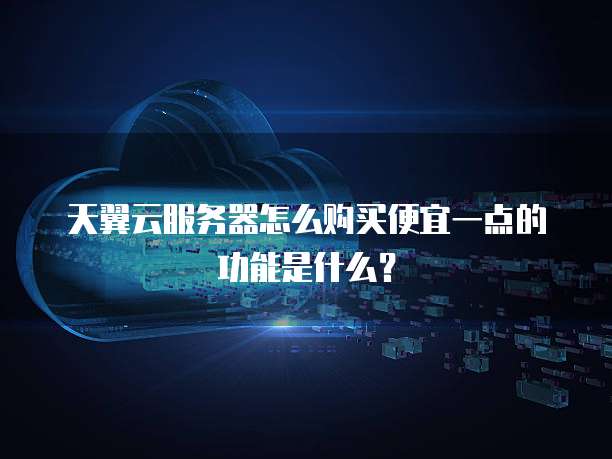 天翼云服务器怎么购买便宜一点的功能是什么？