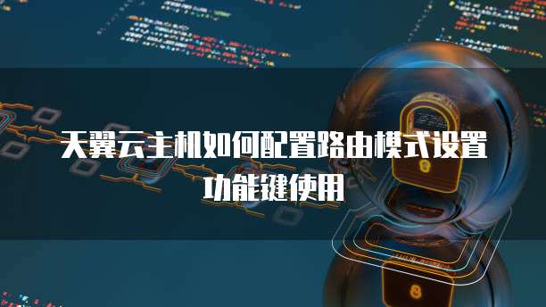 天翼云主机如何配置路由模式设置功能键使用