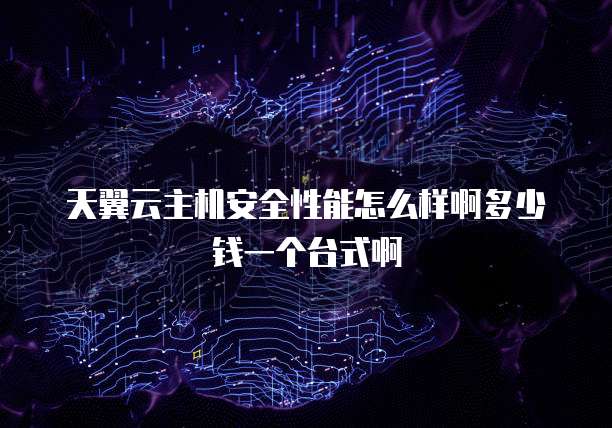 天翼云主机安全性能怎么样啊多少钱一个台式啊