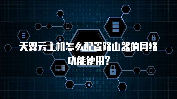 天翼云主机怎么配置路由器的网络功能使用?