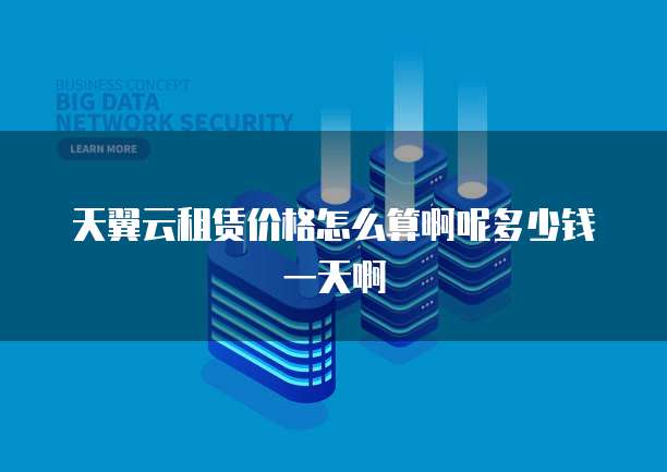 天翼云租赁价格怎么算啊呢多少钱一天啊