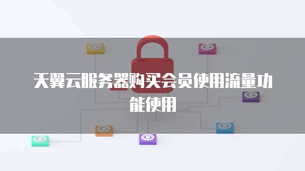 天翼云服务器购买会员使用流量功能使用