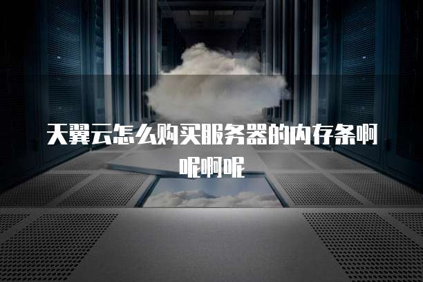 天翼云怎么购买服务器的内存条啊呢啊呢
