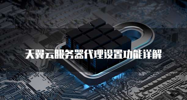 天翼云服务器代理设置功能详解
