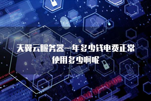 天翼云服务器一年多少钱电费正常使用多少啊呢
