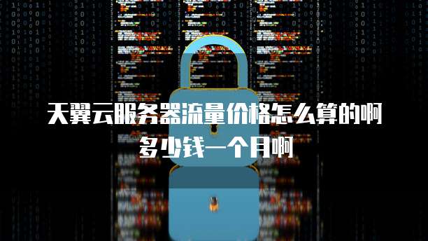 天翼云服务器流量价格怎么算的啊多少钱一个月啊