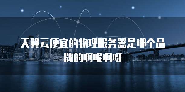 天翼云便宜的物理服务器是哪个品牌的啊呢啊呀