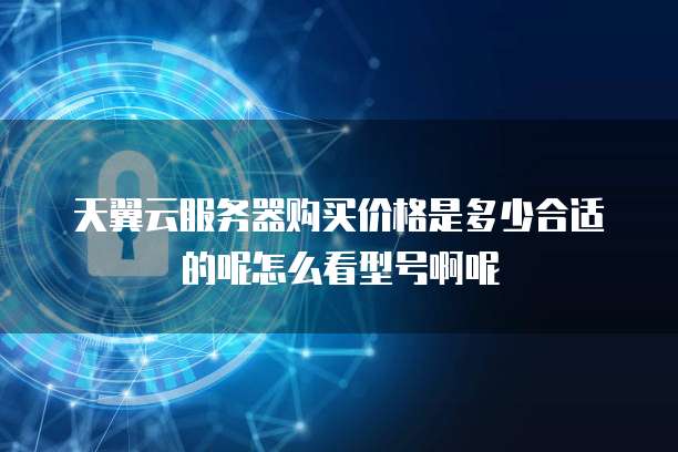 天翼云服务器购买价格是多少合适的呢怎么看型号啊呢