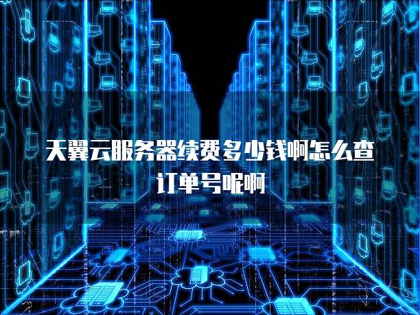 天翼云服务器续费多少钱啊怎么查订单号呢啊