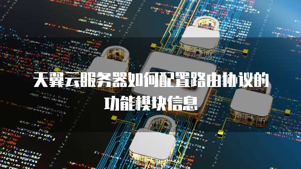 天翼云服务器如何配置路由协议的功能模块信息