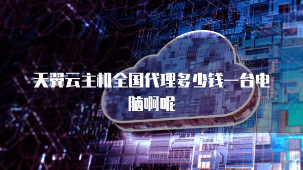 天翼云主机全国代理多少钱一台电脑啊呢