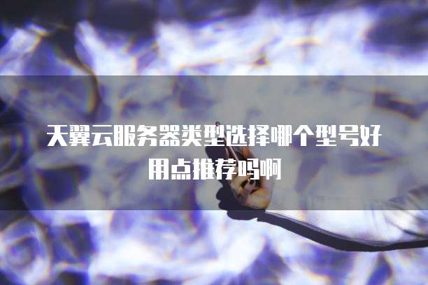 天翼云服务器类型选择哪个型号好用点推荐吗啊