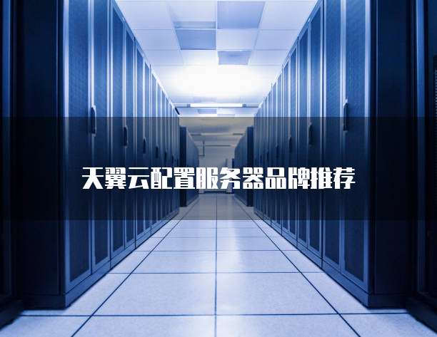 天翼云配置服务器品牌推荐