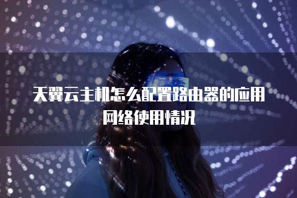 天翼云主机怎么配置路由器的应用网络使用情况
