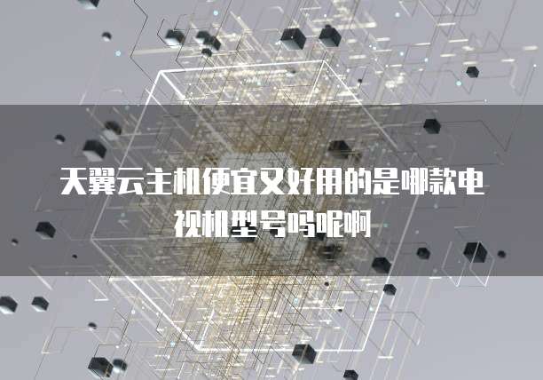 天翼云主机便宜又好用的是哪款电视机型号吗呢啊
