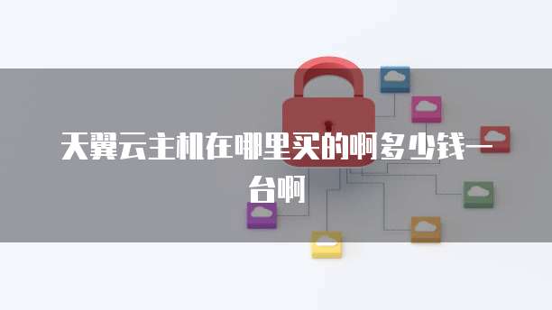 天翼云主机在哪里买的啊多少钱一台啊